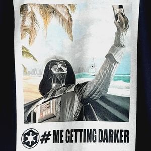 🍒 STAR WARS Darth Vader Crewneck Tee Men's T-shirt Black Sz M